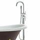 Free Standing Floor Mounted Bathtub Tap Faucet Shower Set Tub Filler Mixer Brass