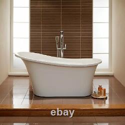 Freestanding Slipper Bath Single Ended White Acrylic 1520 x 750mm Bathroom Tub