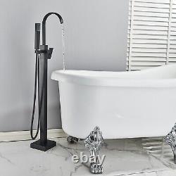 Freestanding Tub Fillers Black Bathtub Faucets With Handheld Shower Mixer Valve