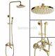 Gold Color Brass Bathroom Rain Shower Head Faucet Set Tub Mixer Tap Fgf342