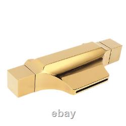 Gold Waterfall Spout Tub Faucet Copper Wall Mounted Waterfall Tub JY LT