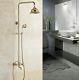 Golden Brass Wall-mount Bath&tub Rain-style Shower Faucet Mixer Tap Set Zgf356