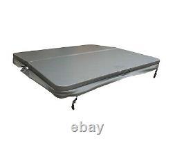 Grey 84'' x 84'' Happy Hot Tubs Hot Tub Cover with Full Heat Lock Technology Spa