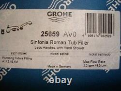 Grohe Sinfonia Satin Nickle Roman Tub Filler 25659 AVO
