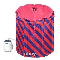 HG Red And Blue Striped Gas Pillar Bath Tub Spa Folding Inflatable Sauna Sweat