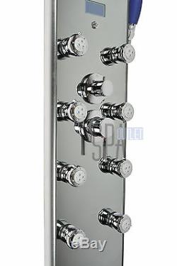 HOT Aluminum Bathroom Rainfall Shower Panel Towe with Tub Spout Massage Jets Spa
