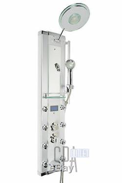 HOT Aluminum Rainfall Shower Panel Towe with Tub Spout Massage Jets Spa 2