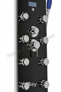 HOT Aluminum Shower Head Panel Tower Tub Spout Massage Jets Spa LED Display 2