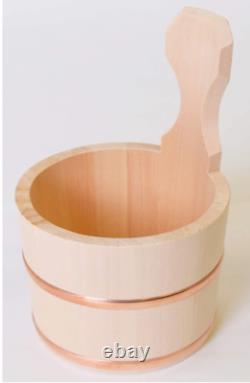 Hand tub Copper tag Made in Japan Wooden cypress