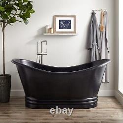 Handmade Hammered Pure Copper Bathtub with Blackish inside and outside