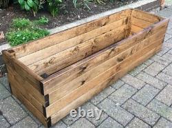 High Quality Trough Rectangle Wooden Garden Planter Extra Extra Large Plant Pot
