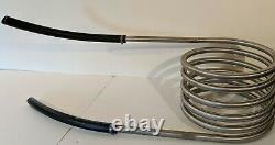 Hot tub heater coil with 2 x 50cm of high temperature hose stainless steel