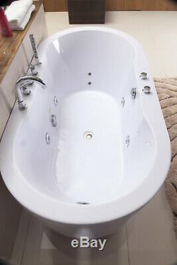 Hydrotherapy Whirlpool Jetted Bathtub Indoor Soaking Hot Bath Tub FREESTANDING