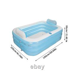 Inflatable Adult bathtub PVC folding Portable Bathing tub Air Pump Spa Warm