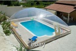 Inflatable TPU Hot Tub Swimming Pool Solar Dome Cover Tent With Blower & Pump