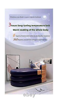 Inflatable adult bathtub with electric air pump, Suitable for hot water bath &