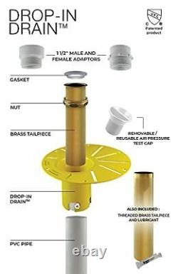 Installation Kit for Freestanding Bathtub with White Pipe and brass pipes PVC