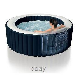 Intex PureSpa 4 Person Outdoor Portable Inflatable Round Hot Tub Bubble Jet Spa