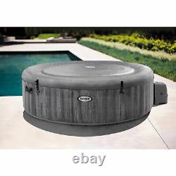 Intex PureSpa Greywood Deluxe 6 Person Hot Tub with 6 Type S1 Filter Cartridges