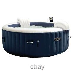 Intex PureSpa Inflatable Bubble Jets 4 Person Hot Tub with Soft Foam Headrest