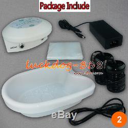 Ion Ionic Detox Foot Bath Cleanse Spa Machine With Tub +2 Arrays + 10 Tub Liners