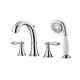 Julius 2-handle Tub Faucet With Hand-held Shower In Polished Chrome By Roswell