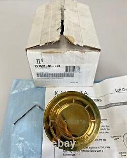 Kallista P21580-00-ULB LOFT Tub Overflow Hood Unlacquered Brass