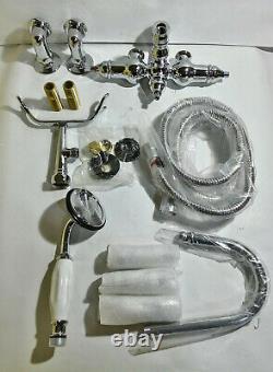 Kingston Brass CC16T1 Vintage Leg Tub Filler with Hand Shower, Polished Chrome