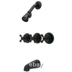 Kingston Brass KB235AX Tub & Shower Faucet with Three Handles Oil Rubbed Bronze