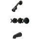 Kingston Brass Kb235ax Tub & Shower Faucet With Three Handles Oil Rubbed Bronze