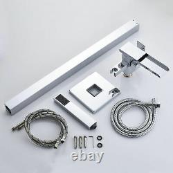 LED Freestanding Bathtub Tap Hand Shower Floor Mounted Tub Bath Bathroom Mixer