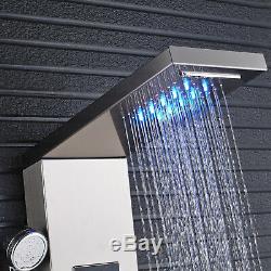 LED Shower Panel Tower System Rainfall Waterfall Shower Faucet Bathtub Faucet