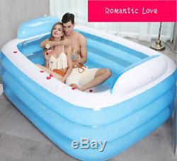 Large Inflatable 2 Person Bathtub Adult Outdoor Indoor Hot Tub Big Portable Bath