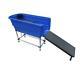 Large Pet Dog Washing Portable Bath Tub Grooming Station With Ramp, Blue