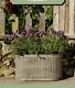 Large Vintage Galvanised Metal Ribbed Oval Tub Planters Plant Flower Pot Garden