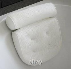 Large Waterproof Foam Bath Tub Pillow Bathroom Spa Suction Cushion White OL11