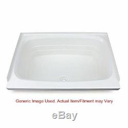 Lippert 209648 White Better Bath RV Tub Center Drain 24 x 36