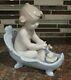 Lladro 6872 Let's Take A Bath Baby In Tub With Rubber Ducky Mwob, Rv$330