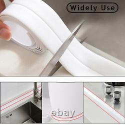 Lot 10.5FT PVC Self Adhesive Caulk Sealing Strip Tape For Kitchen Wall Sink