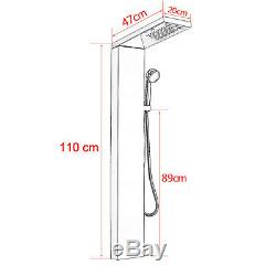 Luxury Black ORB Bathroom Shower Faucet LED Shower Panel Column Bathtub Mixer