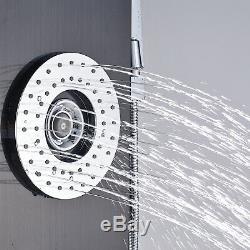 Luxury Black ORB Bathroom Shower Faucet LED Shower Panel Column Bathtub Mixer