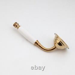 Luxury Gold Deck Mounted Clawfoot Bath Tub Faucet with Hand Shower Mixer Tap