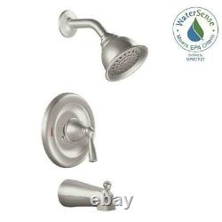 MOEN Banbury Tub and Shower Faucet with Valve in Spot Resist Brushed Nickel