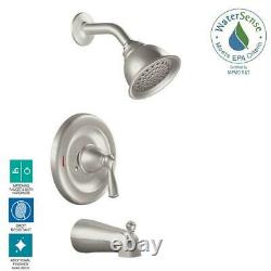 MOEN Banbury Tub and Shower Faucet with Valve in Spot Resist Brushed Nickel
