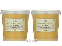 Meadow RAW Organic Honey 6kg Pure Unpasteurized 100% NATURAL 2x 3kg tubs