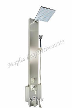 Multi Function Stainless Steel Shower Head Panel Tower Tub Spout Massage Jets