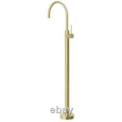 NEW Free Standing Bath tub burnished brass gold Mixer Freestanding spout filler