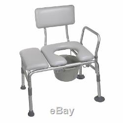 NW Handicap Padded Seat Transfer Chair Bench Commode Toilet Bath Room Shower Tub