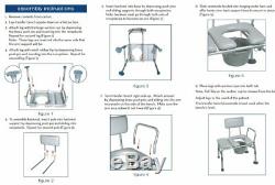 NW Handicap Padded Seat Transfer Chair Bench Commode Toilet Bath Room Shower Tub