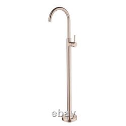 New 2023 Bath tub round Brushed Rose Gold Copper Mixer Freestanding spout filler